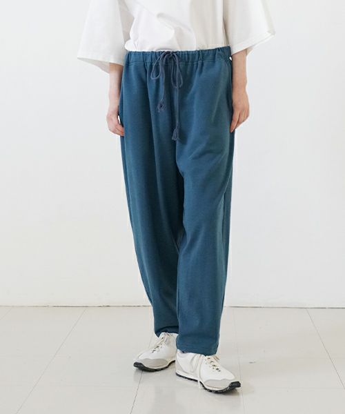VUyヴウワイsweat wide cropped pants [BLUE]スエットワイドパンツ