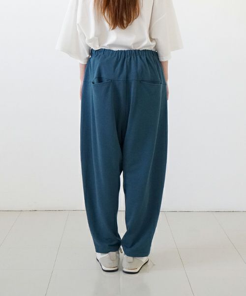 VUyヴウワイsweat wide cropped pants [BLUE]スエットワイドパンツ