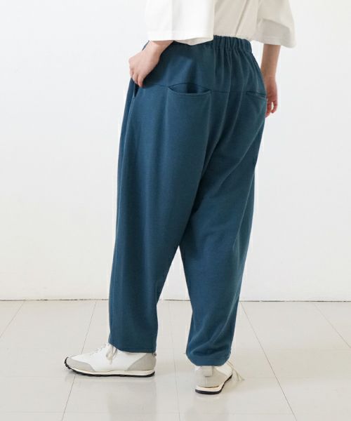 VUyヴウワイsweat wide cropped pants [BLUE]スエットワイドパンツ