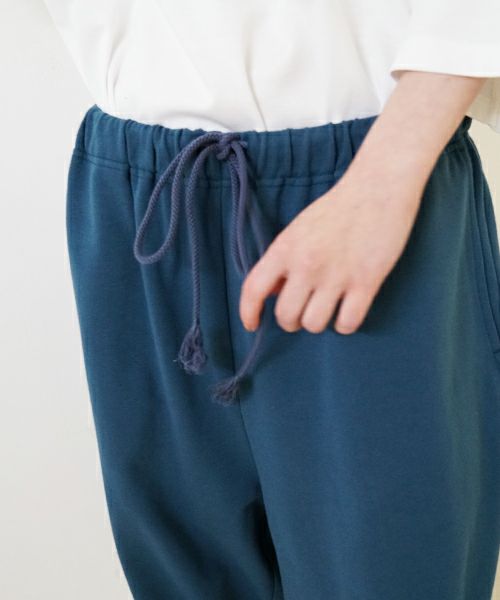 VUyヴウワイsweat wide cropped pants [BLUE]スエットワイドパンツ