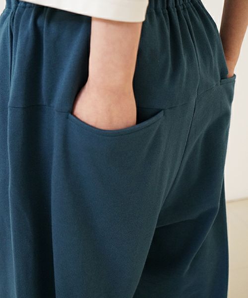VUyヴウワイsweat wide cropped pants [BLUE]スエットワイドパンツ