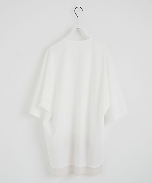 VUyヴウワイtwo slit t-shirt [white×beige]重ねスリットtシャツ