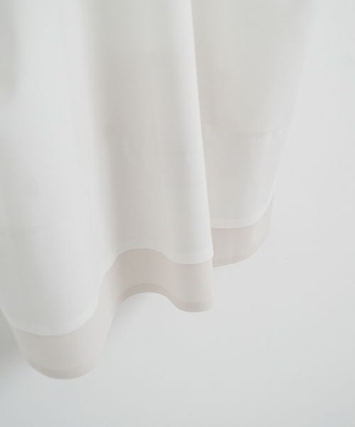 VUyヴウワイtwo slit t-shirt [white×beige]重ねスリットtシャツ