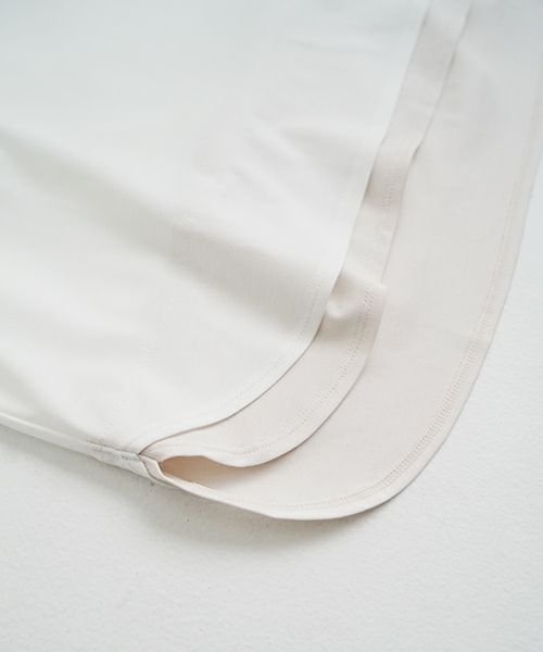 VUyヴウワイtwo slit t-shirt [white×beige]重ねスリットtシャツ