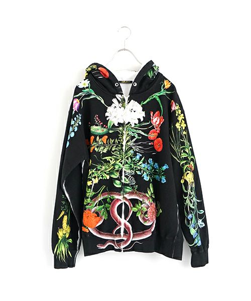 AHCAHCUMあちゃちゅむお花体ジップパーカー（クロ）01-231-0702