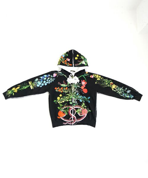 AHCAHCUMあちゃちゅむお花体ジップパーカー（クロ）01-231-0702