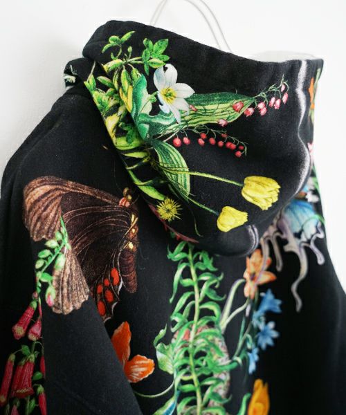 AHCAHCUMあちゃちゅむお花体ジップパーカー（クロ）01-231-0702