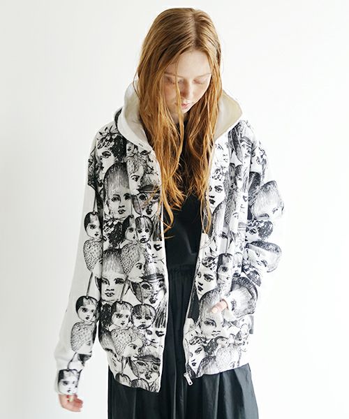 AHCAHCUMあちゃちゅむフルーツ女ジップパーカー（シロ）01-231-0703