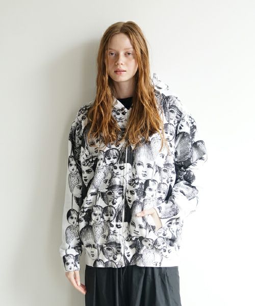 AHCAHCUMあちゃちゅむフルーツ女ジップパーカー（シロ）01-231-0703