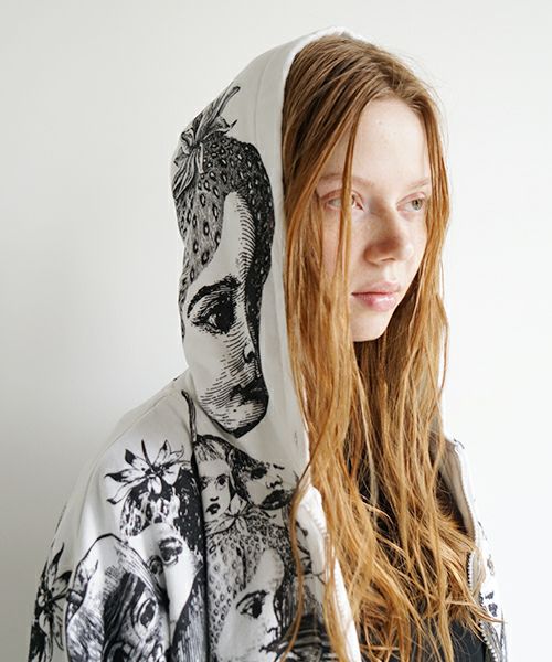 AHCAHCUMあちゃちゅむフルーツ女ジップパーカー（シロ）01-231-0703