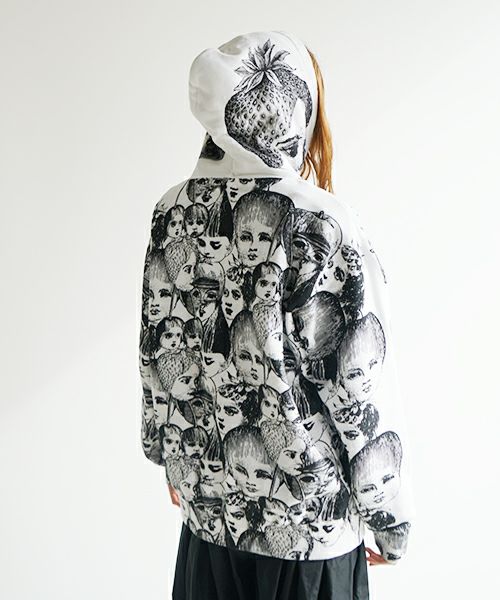 AHCAHCUMあちゃちゅむフルーツ女ジップパーカー（シロ）01-231-0703