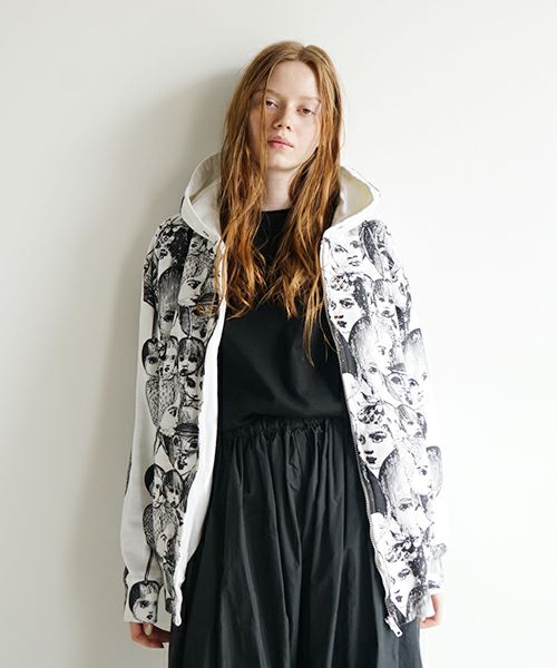 AHCAHCUMあちゃちゅむフルーツ女ジップパーカー（シロ）01-231-0703