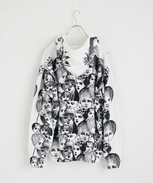 AHCAHCUM あちゃちゅむ フルーツ女ジップパーカー（シロ）01-231-0703