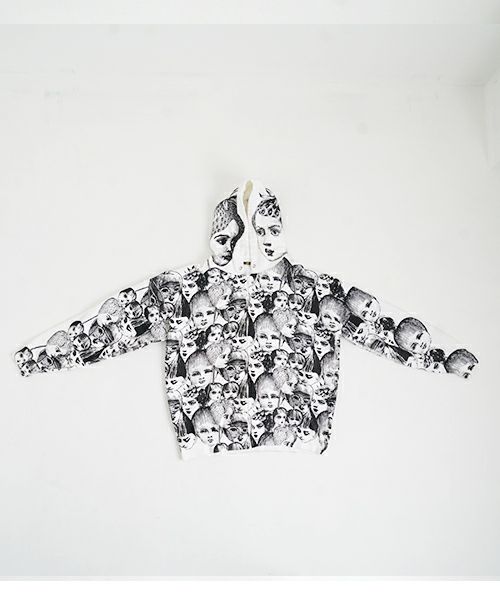 AHCAHCUMあちゃちゅむフルーツ女ジップパーカー（シロ）01-231-0703