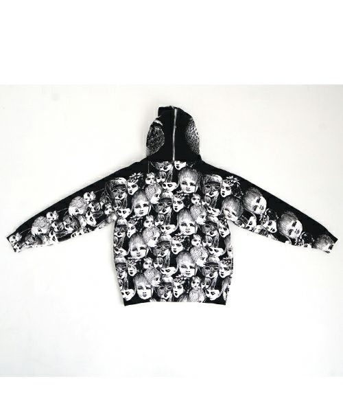 AHCAHCUMあちゃちゅむフルーツ女ジップパーカー（クロ）01-231-0703