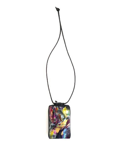 macromauroマクロマウロPAINT SHOULDER WALLET blackショルダーペイントウォレット(財布）
