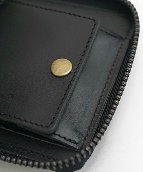  macromauroマクロマウロpaint black walletジップペイントウォレット(財布）