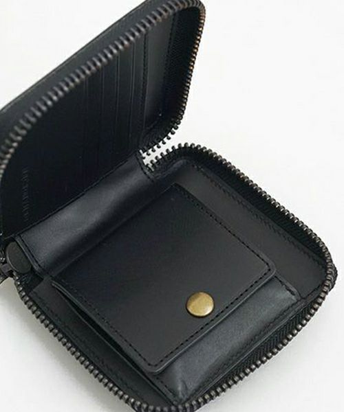  macromauroマクロマウロpaint black walletジップペイントウォレット(財布）