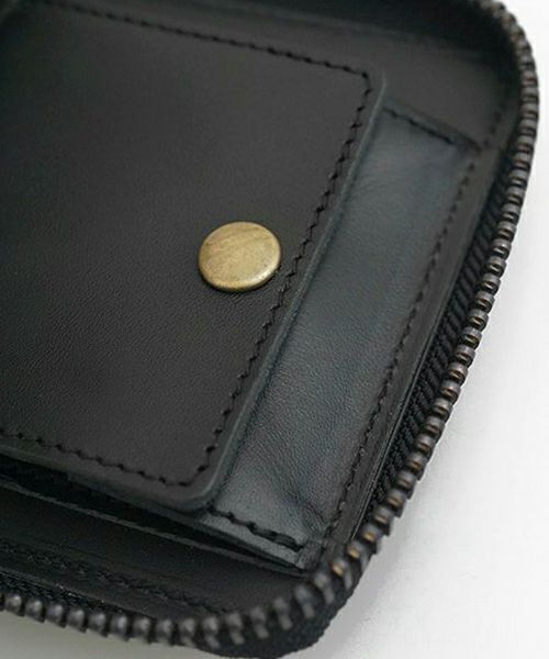 macromauroマクロマウロpaint black walletジップペイントウォレット(財布）