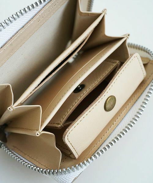 macromauro×Palm maison マクロマウロ paint wallet R pink ジップ