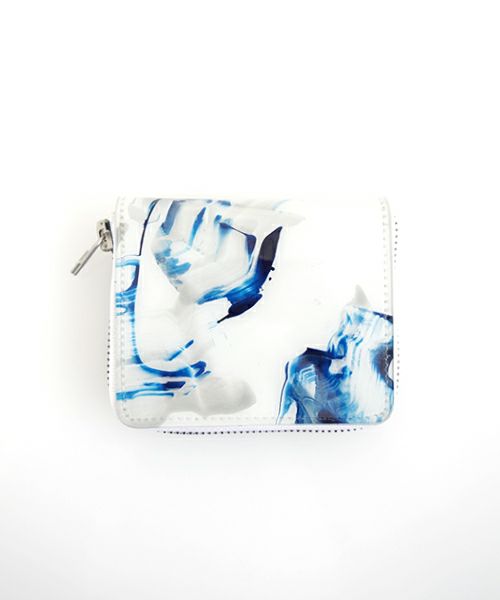  macromauro×Palm maisonマクロマウロ×パームメゾン Palm maison original high paint wallet O blue
