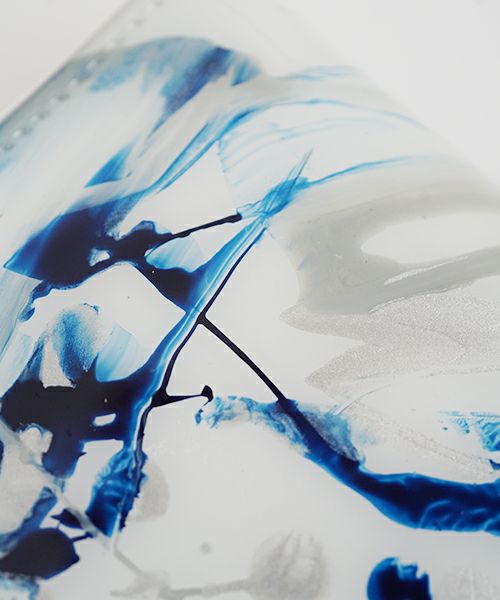  macromauro×Palm maisonマクロマウロ×パームメゾン Palm maison original high paint wallet O blue