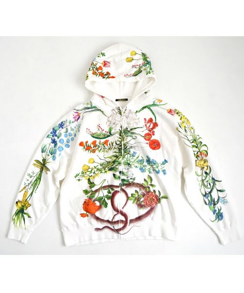 AHCAHCUMあちゃちゅむお花の体ジップパーカー（シロ）