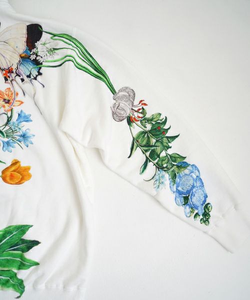 AHCAHCUMあちゃちゅむお花の体ジップパーカー（シロ）