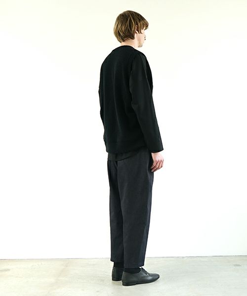 VU ヴウ boa v vest [BLACK］ボア Vネックベスト vu-cut-011