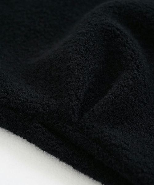 VU ヴウ boa v vest [BLACK］ボア Vネックベスト vu-cut-011