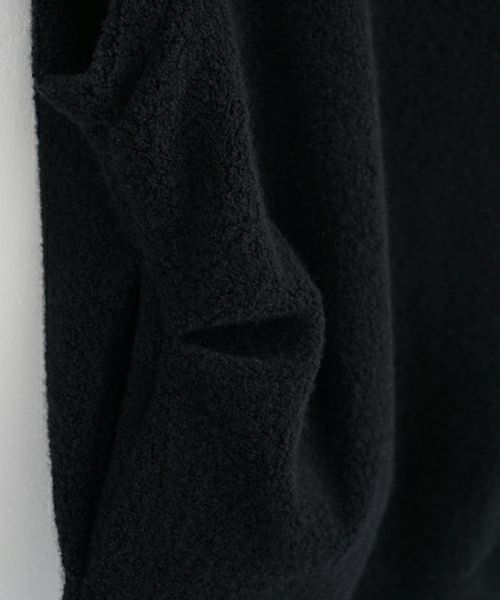 VU ヴウ boa v vest [BLACK］ボア Vネックベスト vu-cut-011