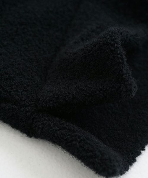 VU ヴウ boa v vest [BLACK］ボア Vネックベスト vu-cut-011