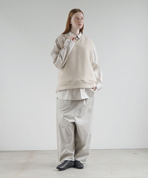 VU ヴウ boa v vest  [FIGARO］ボア Vネックベスト vu-cut-011