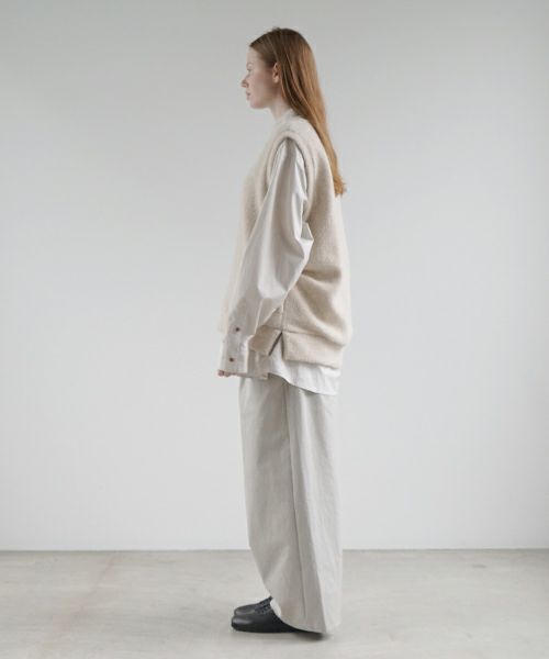 VU ヴウ boa v vest  [FIGARO］ボア Vネックベスト vu-cut-011
