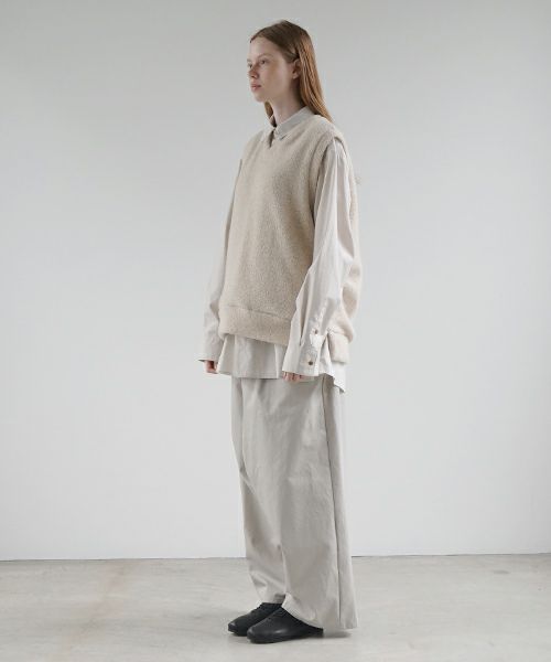 VU ヴウ boa v vest  [FIGARO］ボア Vネックベスト vu-cut-011