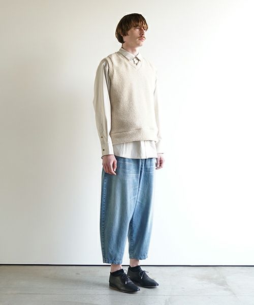 VU ヴウ boa v vest  [FIGARO］ボア Vネックベスト vu-cut-011