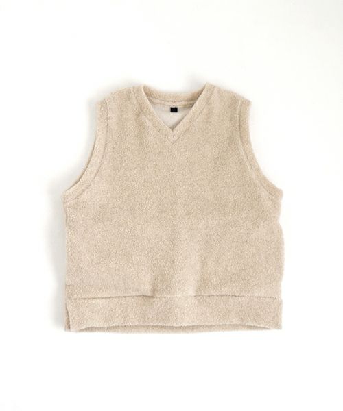 VU ヴウ boa v vest  [FIGARO］ボア Vネックベスト vu-cut-011