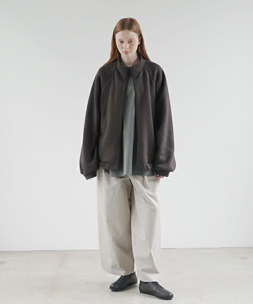 VU ヴウ fleece blouson  [CHARCOAL] 裏毛ブルゾン vu-cut-010