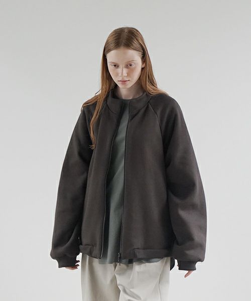 VU ヴウ fleece blouson  [CHARCOAL] 裏毛ブルゾン vu-cut-010