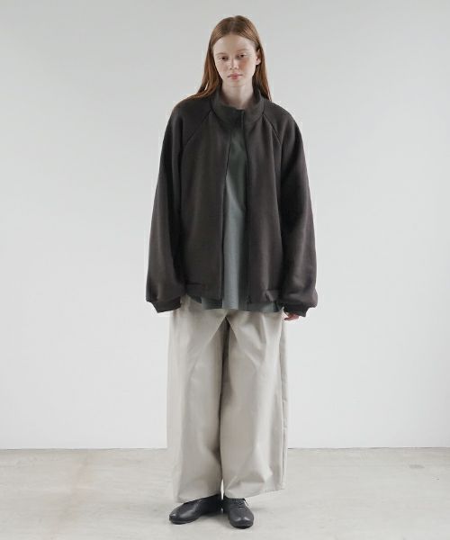 VU ヴウ fleece blouson  [CHARCOAL] 裏毛ブルゾン vu-cut-010