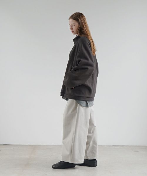 VU ヴウ fleece blouson  [CHARCOAL] 裏毛ブルゾン vu-cut-010