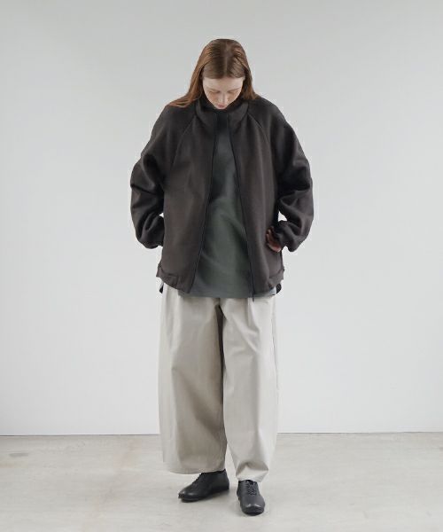 VU ヴウ fleece blouson  [CHARCOAL] 裏毛ブルゾン vu-cut-010