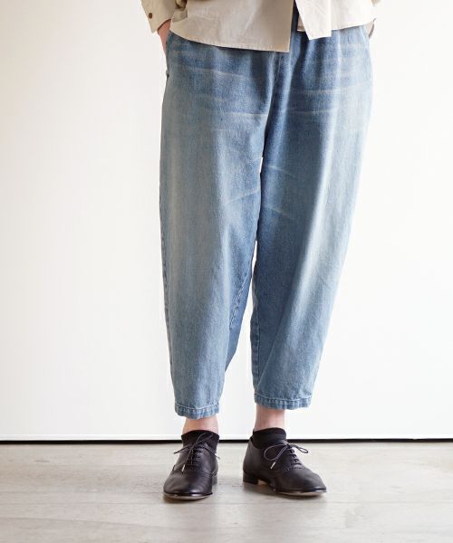 VU ヴウ vintage denim cropped pants [VINAGE BLUE] ヴィンテージデニム クロップドパンツ vu-pnt-005