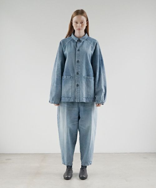 VU ヴウ vintage denim cropped pants [VINAGE BLUE] ヴィンテージデニム クロップドパンツ vu-pnt-005