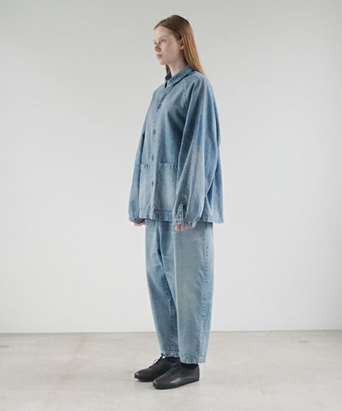 VU ヴウ vintage denim cropped pants [VINAGE BLUE] ヴィンテージデニム クロップドパンツ vu-pnt-005