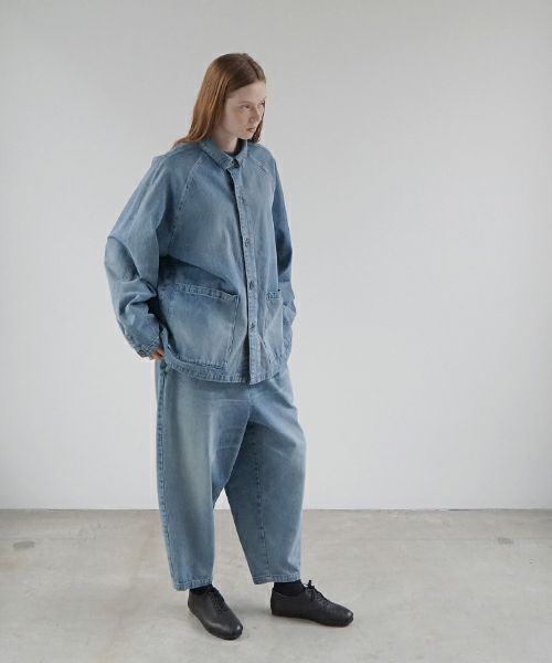 VU ヴウ vintage denim cropped pants [VINAGE BLUE] ヴィンテージデニム クロップドパンツ vu-pnt-005