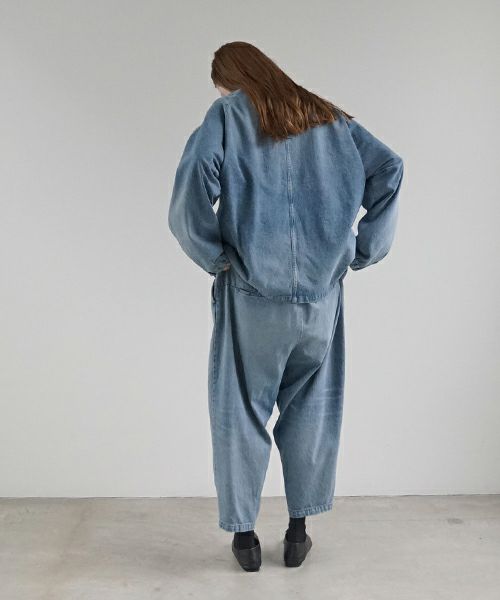 VU ヴウ vintage denim cropped pants [VINAGE BLUE] ヴィンテージデニム クロップドパンツ vu-pnt-005