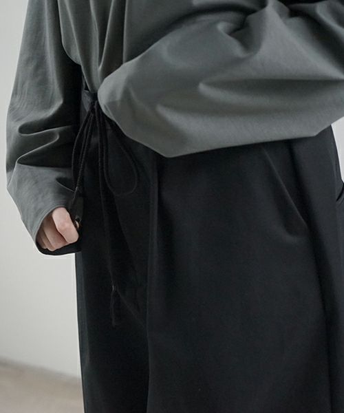 VU ヴウ wide silhouette pants [BLACK] ワイドシルエットパンツ vu-pnt-006