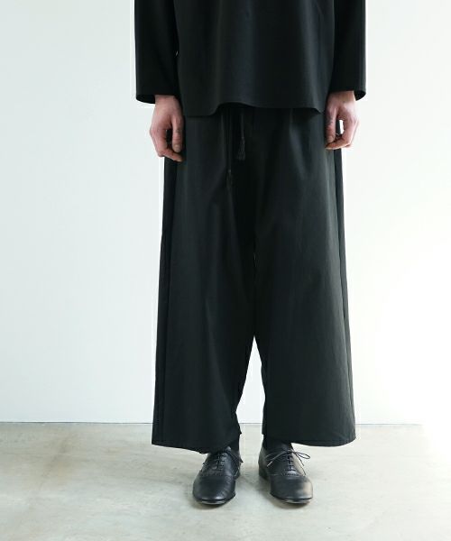 VU ヴウ wide silhouette pants [BLACK] ワイドシルエットパンツ vu-pnt-006