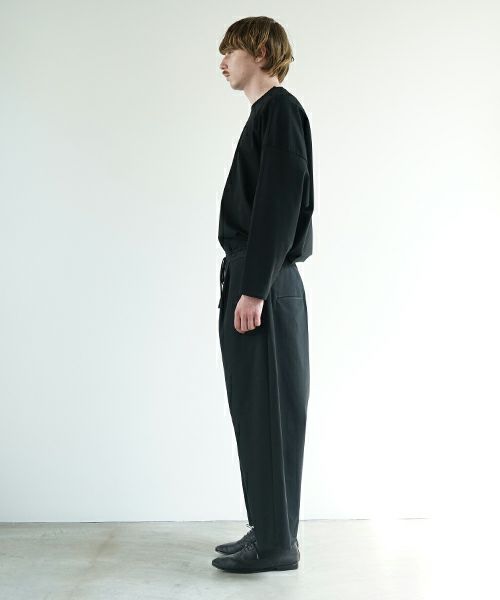 VU ヴウ wide silhouette pants [BLACK] ワイドシルエットパンツ vu-pnt-006